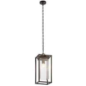 Kichler 59064OZ Mercer™ 24" 1 Light Pendant Clear Seeded Glass Olde Bronze®