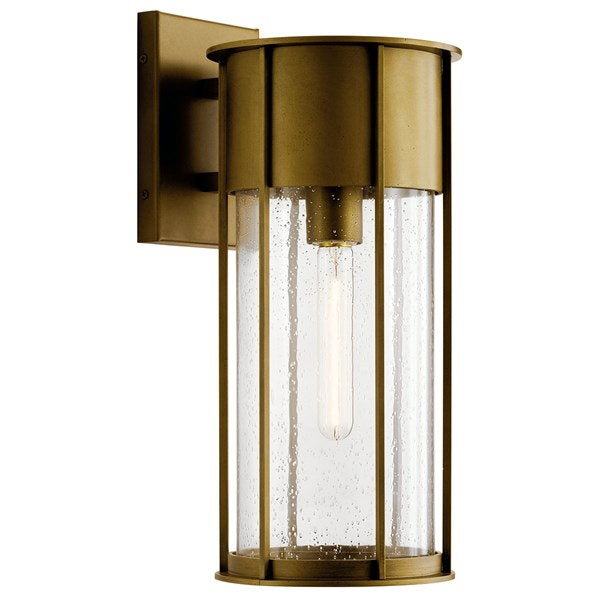 Kichler 59081BKT Camillo™ 18" 1 Light Wall Light with Clear Seeded Glass Textured Black