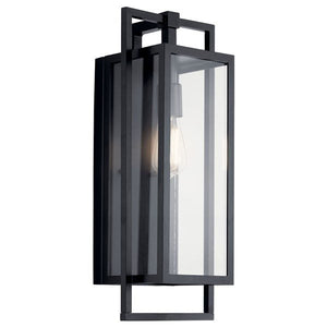 Kichler 59087BK Goson™ 20" 1 Light Wall Light with Clear Glass Black
