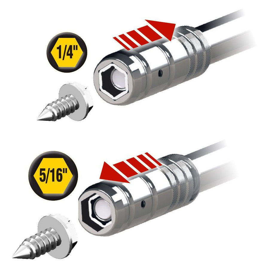 Klein Tools 65129 2-in-1 Nut Driver, Hex Head Slide Drive™, 6-Inch - Atlantic Lighting