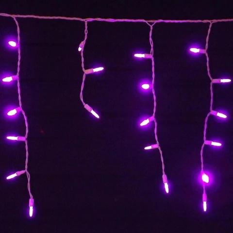 Seasonal Source 88612-R Purple Icicle Lights on White Wire, 70 Bulbs - Atlantic Lighting