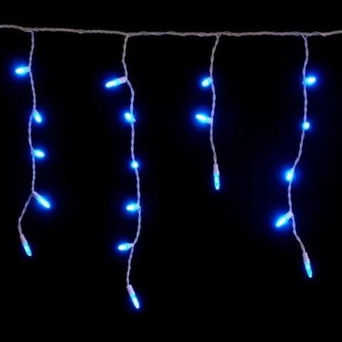 Seasonal Source 88641-R Blue Icicle Lights on White Wire, 70 Bulbs - Atlantic Lighting