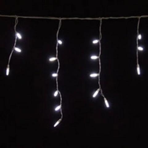 Seasonal Source 88643-R Pure White Icicle Lights on White Wire, 70 Bulbs - Atlantic Lighting