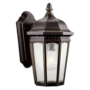 Kichler 9032BKT Courtyard™ 11" 1 Light Wall Textured Black