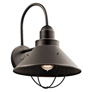 Kichler 9142BK Seaside™16.5" 1 Light Outdoor Wall Light Black