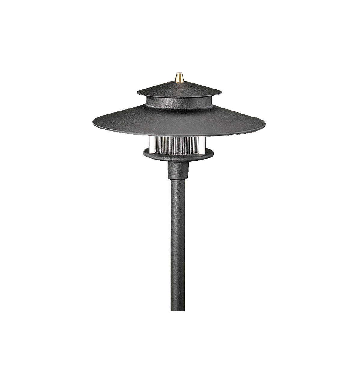 Vista Outdoor Lighting PR-9206-B-2.5-W-T3 2 Tier Pagoda Path Light, Black, Warm - Atlantic Lighting