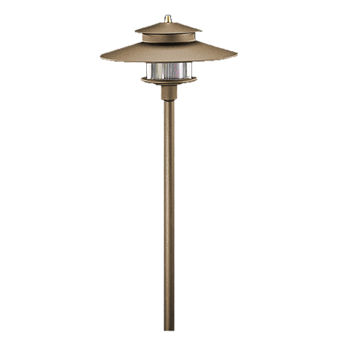 Vista Outdoor Lighting PR-9207-Z-2.5-W-T3 tall 2 Tier Pagoda Light, Architectural Bronze, Warm - Atlantic Lighting