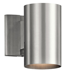 Kichler 9234BA  Cylinder 7" 1 Light Wall Light Brushed Aluminum