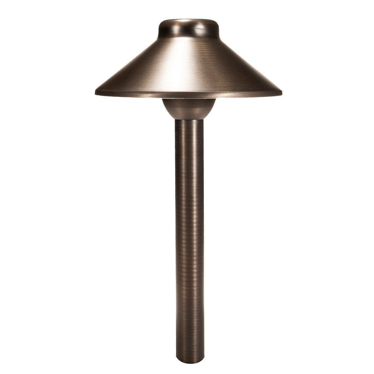 Total Light TL-PL-6-18-CB ® Boca Brass Path Light- 6" Shade 18" Stem - Atlantic Lighting