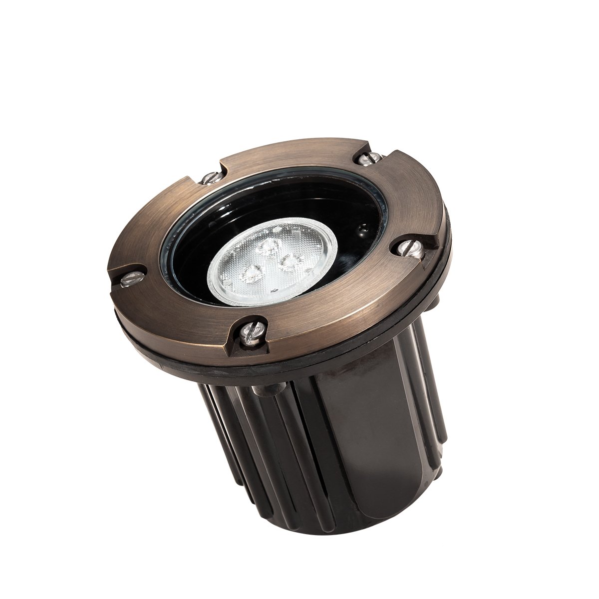 Total Light TL-WL-1-CB ® Well Light With Classic Brass & Clear Lens Top - Atlantic Lighting