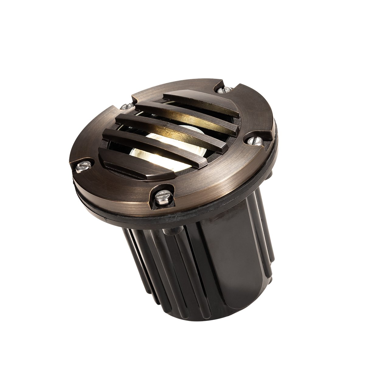 Total Light TL-WL-2-CB ® Well Light With Classic Brass Louvered Top - Atlantic Lighting
