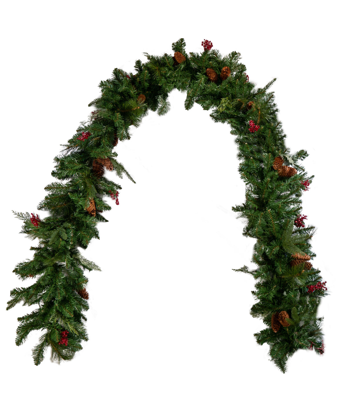 Seasonal Source GAR-914-U-D Deluxe Decorated Oregon Fir Garland, UnLit, 9' X 14" - Atlantic Lighting