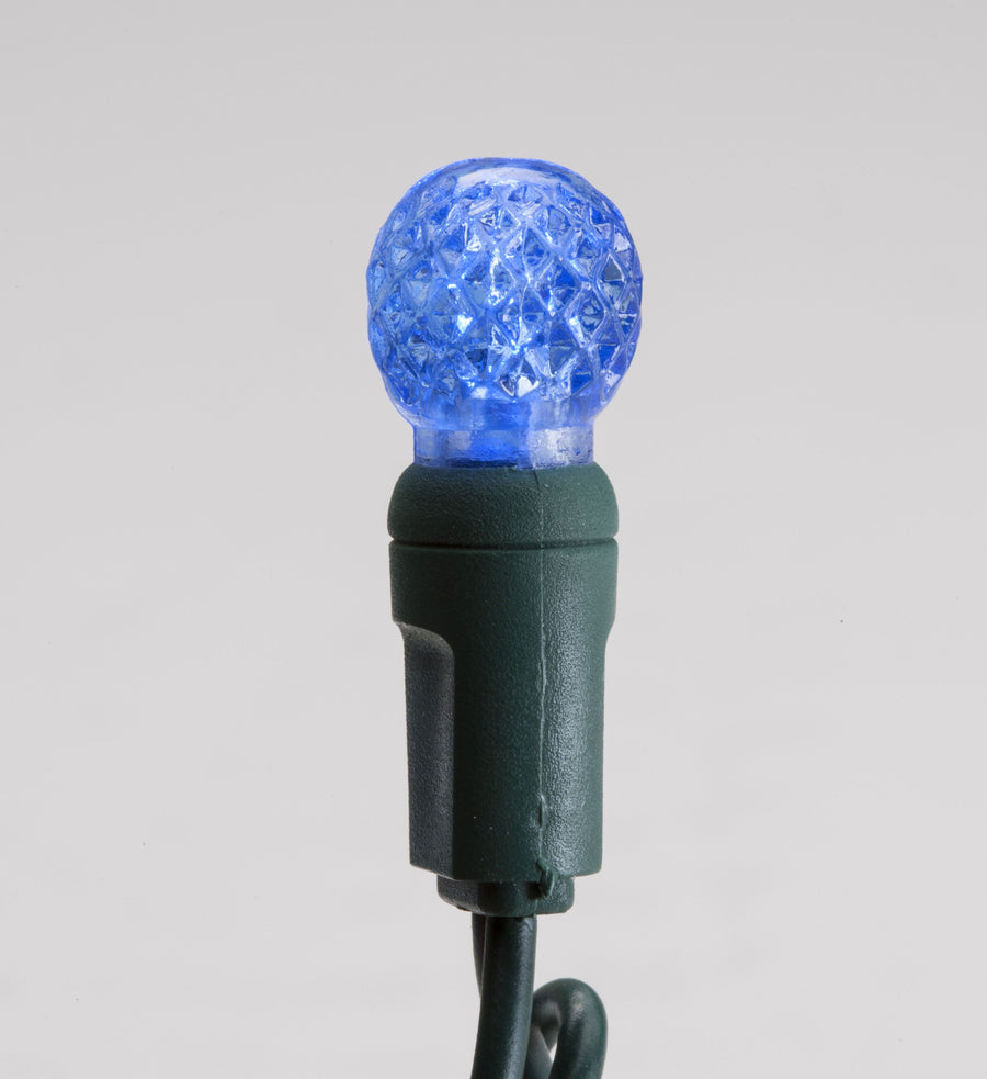 Seasonal Source 34611R-B G12 Blue LED String Lights, 4" Spacing - Atlantic Lighting