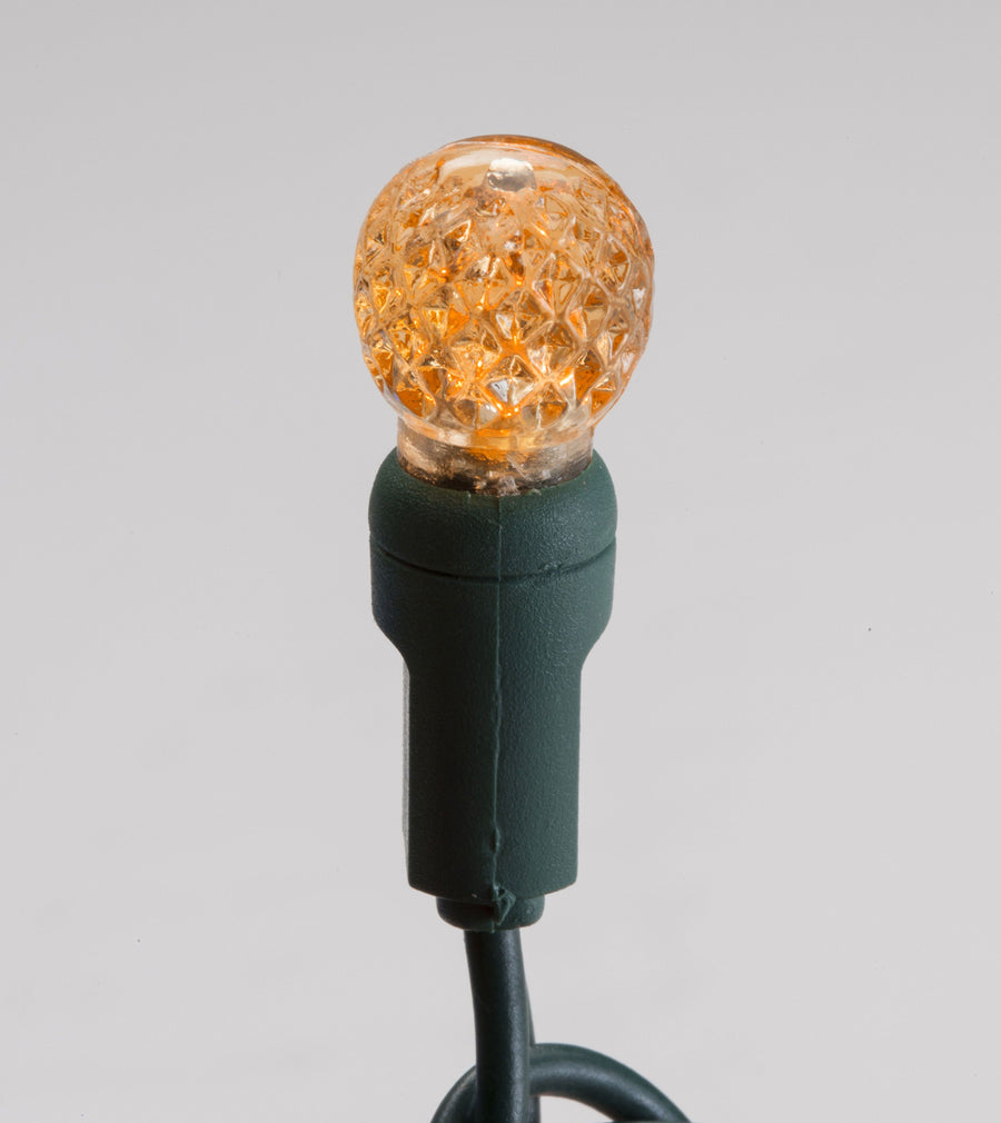 Seasonal Source 34607R-B G12 Orange LED String Lights, 4" Spacing - Atlantic Lighting