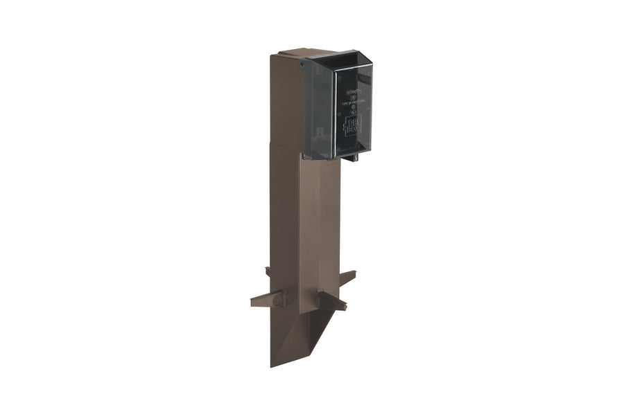 Arlington Industries GPD19BR 1 Gard-N-Post Low-Profile Outdoor Landscape Lighting Post Enclosure with Outlet Cover, 19.5-Inch, Bronze, 1-Pk - Atlantic Lighting
