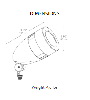 RAB Lighting HSLED26NW HSLED26 LED Bullet Spotlight 26W Warm Bronze - Atlantic Lighting