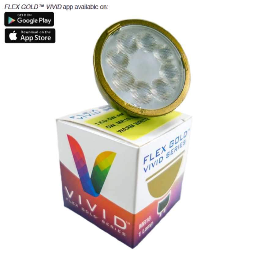 Unique LED-5W-AM6FL-CCT FLEX GOLD™ VIVID MR16 Series LED Lamp - Atlantic Lighting