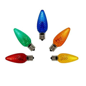 Seasonal Source LED-C9-MUL-SMD  C9 Multi-Colored LED SMD Bulbs, Pack of 25