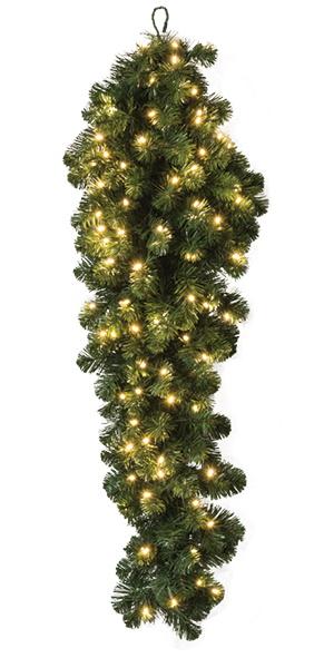 Seasonal Source LED-TEAR-60-H Pre-lit 60" Teardrop LED Garland - Atlantic Lighting