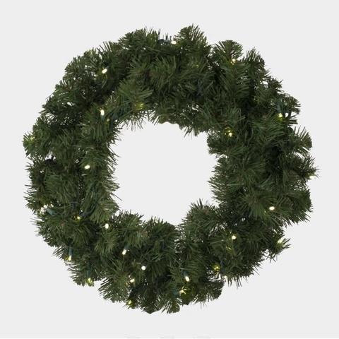Seasonal Source LEDWREATH-24-H Pre-lit 24" LED Wreath - Atlantic Lighting