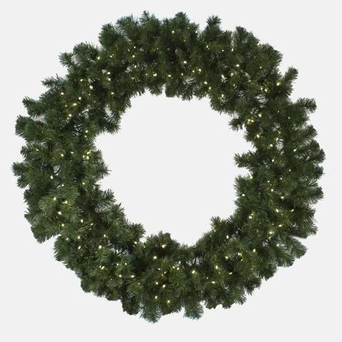 Seasonal Source LEDWREATH-60-H Pre-lit 60" LED Wreath - Atlantic Lighting