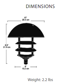 RAB Lighting LLD4VG Verde green 10 inch Dome top 4 tier Path Light 120V - Atlantic Lighting