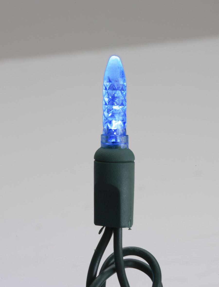 Seasonal Source 41611R-B M5 Blue LED Holiday Lights, 4" Spacing - Atlantic Lighting