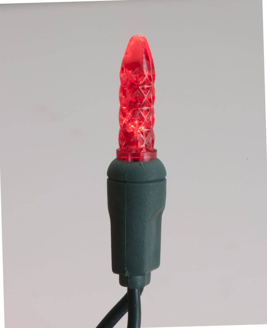 Seasonal Source 41602R-B M5 Red LED Holiday Lights, 4" Spacing - Atlantic Lighting