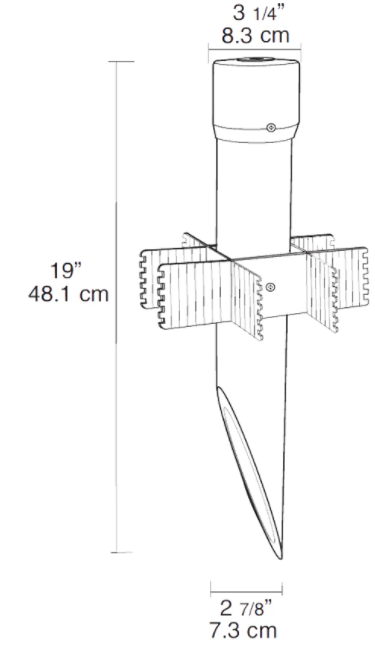 RAB Lighting MIGHTYPOSTBR MP19A Bronze MIGHTY POST 19IN 3IN DIA - Atlantic Lighting