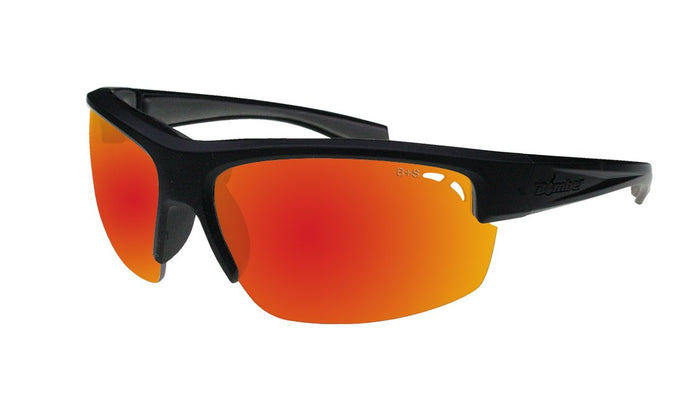 Bomber RG111RM REGGIE-BOMB MATTE BLK FRM / RED MIRROR POLARIZED LENS / GRAY FOAM