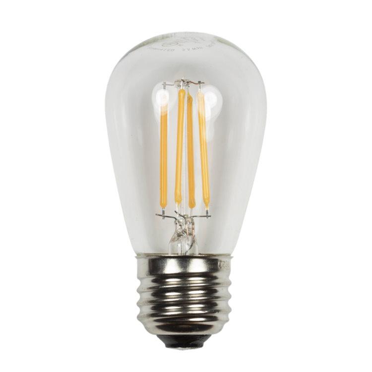 Brilliance S14-FIL-3.5-2700-12 S14-FIL-EDGE-3.5-2700-12 S14 Edge Filament Lamp, 3.5 W, 2700K, 12 Volt - Atlantic Lighting