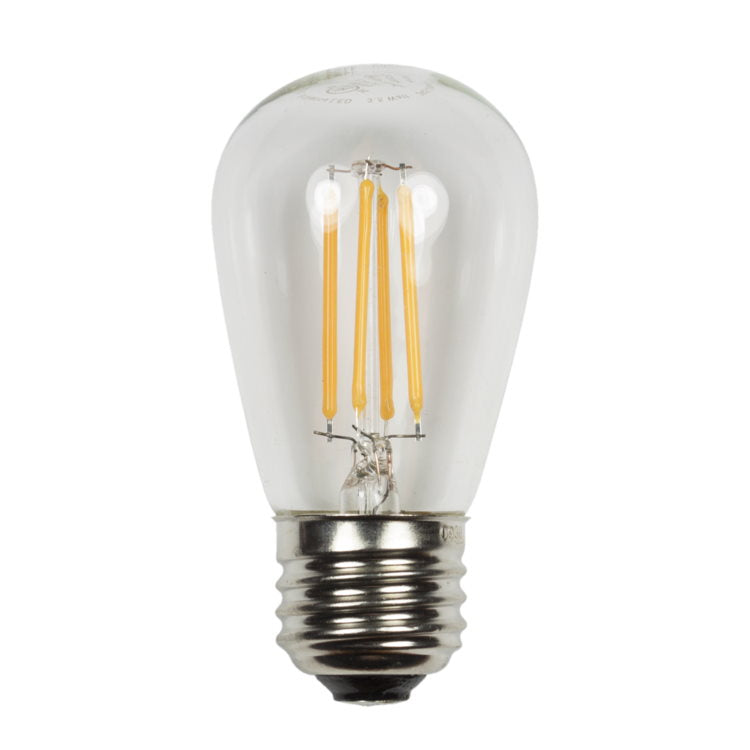 Brilliance S14-FIL-3.5-3000-12 S14-FIL-EDGE-3.5-3000-12 S14 Edge Filament Lamp, 3.5 W, 3000K, 12 Volt - Atlantic Lighting