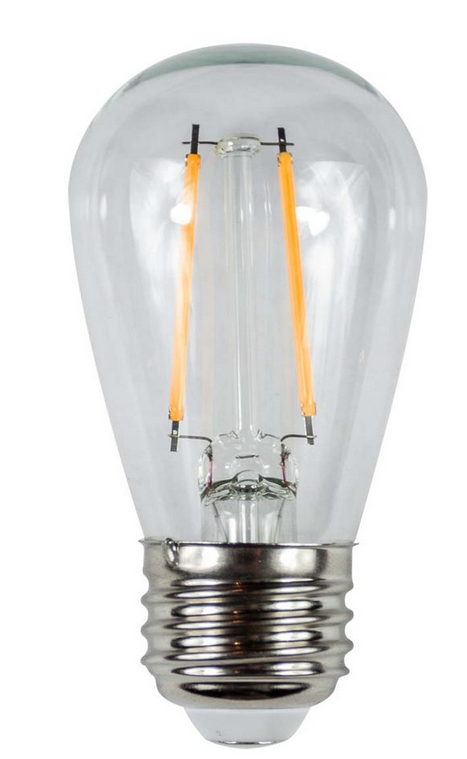 Brilliance S14-FIL-1-2700-12 S14-FIL-EDGE-1-2700-12 S14-EDGE-Filament, 1 Watt, 2700K, 12VAC, CLEAR - Atlantic Lighting