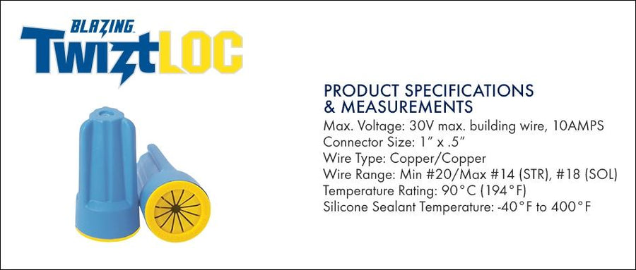 King Innovation TLC10-25 Blue/Yellow Package of 25 - Atlantic Lighting