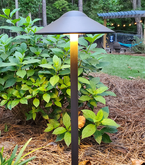Lumien A5A2-4W-30K-BZ A5A2-4W Bronze Aluminum Path Light, Bubble Hat, 4 Watts - Atlantic Lighting