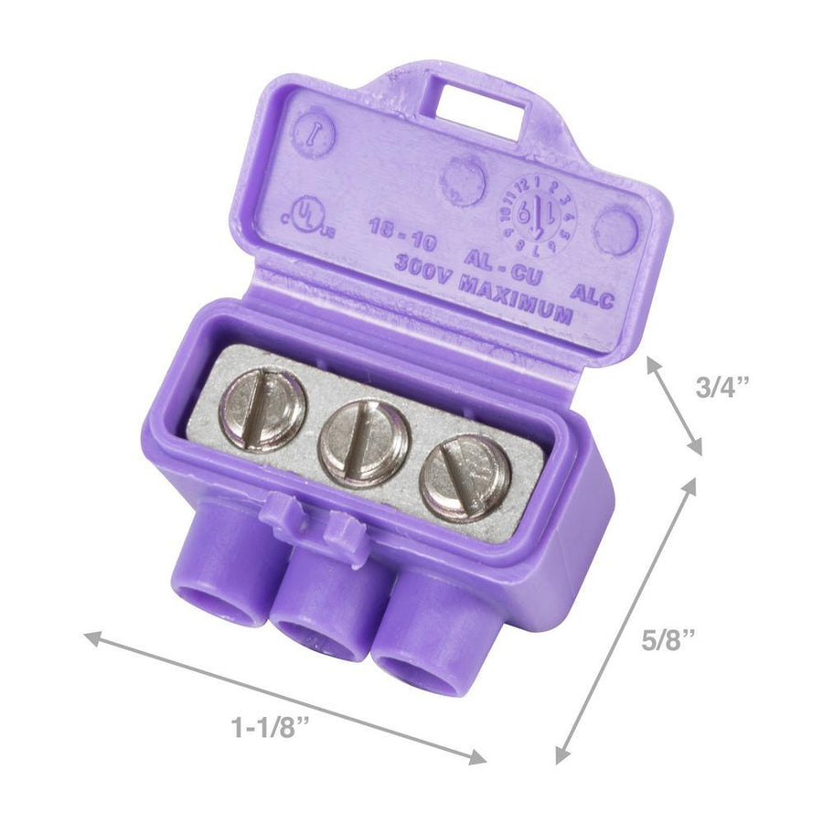 King Innovation 95110 AlumiConn 3-Port Al/Cu Wire Connectors (10-Pack) - Atlantic Lighting