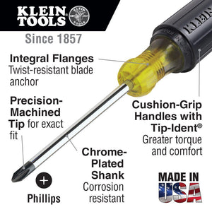 Klein Tools 603-4 #2 Phillips Screwdriver 4'' Round Shank