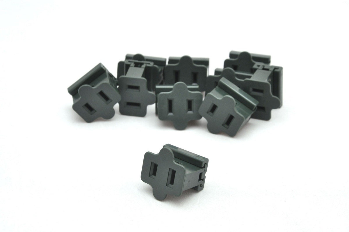 Seasonal Source FEMALE-400 Female Slide On Polarized Outlet (10 pack) - Green - Atlantic Lighting