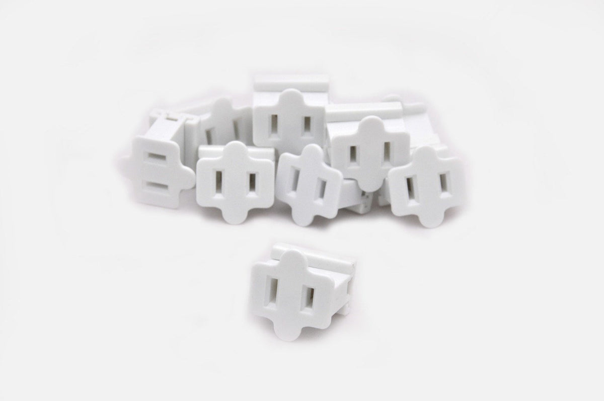 Seasonal Source FEMALE-500 Female Slide On Polarized Outlet (10 Pack) - White - Atlantic Lighting