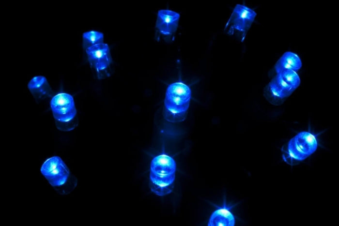 Seasonal Source 45611R-B Blue 5MM LED Strand, 4" Spacing