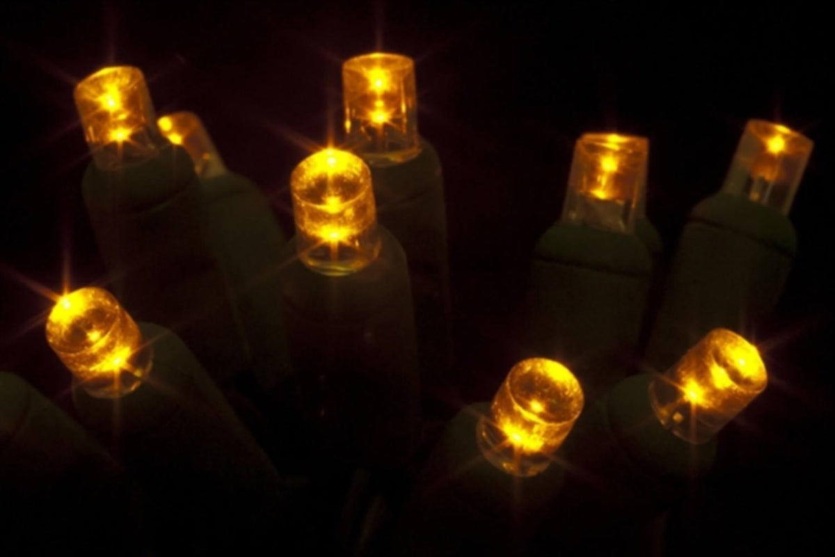 Seasonal Source 220035 Yellow DuraBright 5MM LED Strand, 6" Spacing - Atlantic Lighting