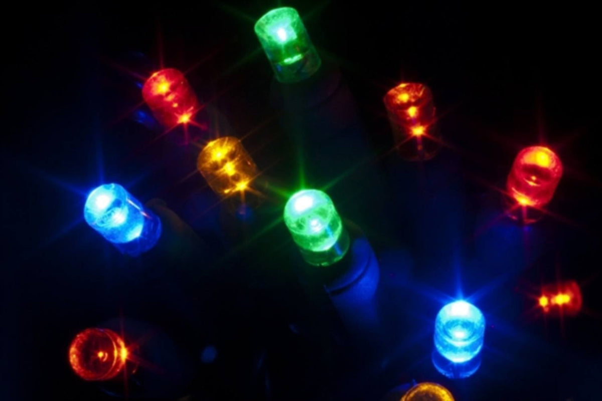 Seasonal Source 220042 Multi-Colored DuraBrite 5MM LED Strand, 6" Spacing - Atlantic Lighting