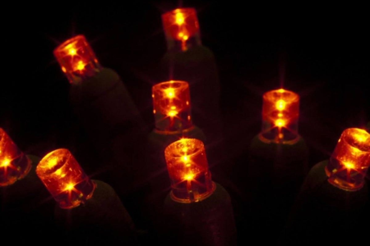 Seasonal Source 220036 Orange DuraBright 5MM LED Strand, 6" Spacing - Atlantic Lighting