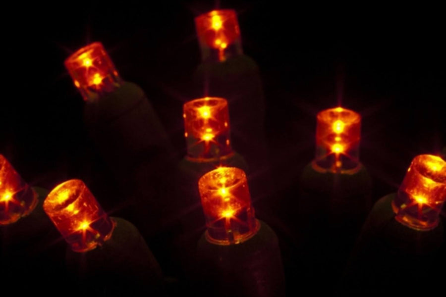 Seasonal Source 220036 Orange DuraBright 5MM LED Strand, 6" Spacing - Atlantic Lighting