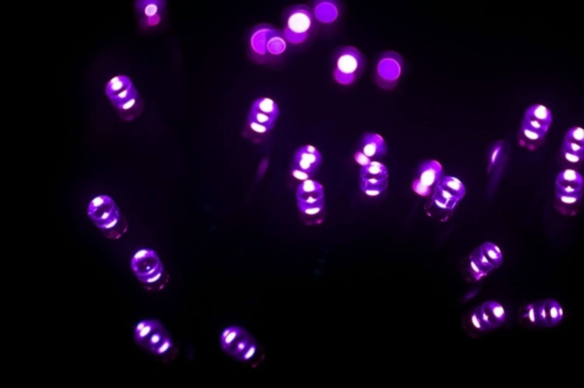 Seasonal Source 220018 Purple DuraBright 5MM LED Strand, 4" Spacing - Atlantic Lighting