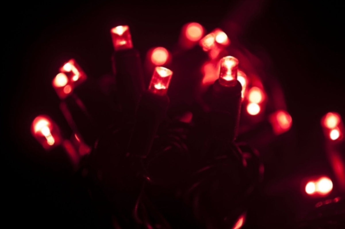 Seasonal Source 220012 Red DuraBright 5MM LED Strand, 4" Spacing - Atlantic Lighting