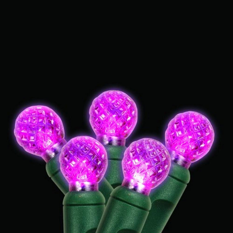 Seasonal Source 34661R-B Pink G12 String Lights, 4 Inch Spacing - Atlantic Lighting