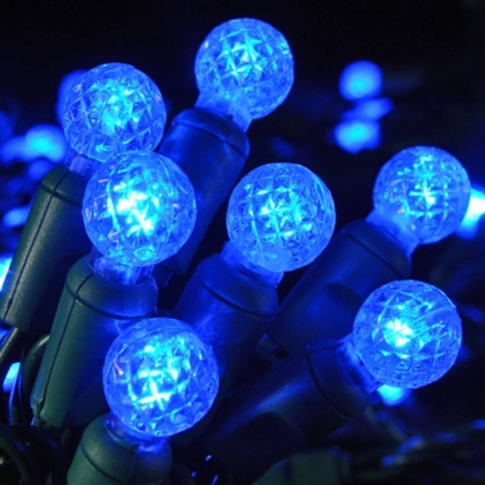 Seasonal Source 34611R-B G12 70L BLUE G12 Blue LED String Lights, 4" Spacing - Atlantic Lighting