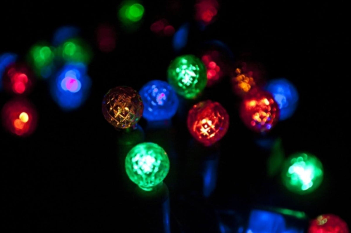 Seasonal Source 34617R-B 70 G12 Multi Color String Lights, 4" Spacing - Atlantic Lighting