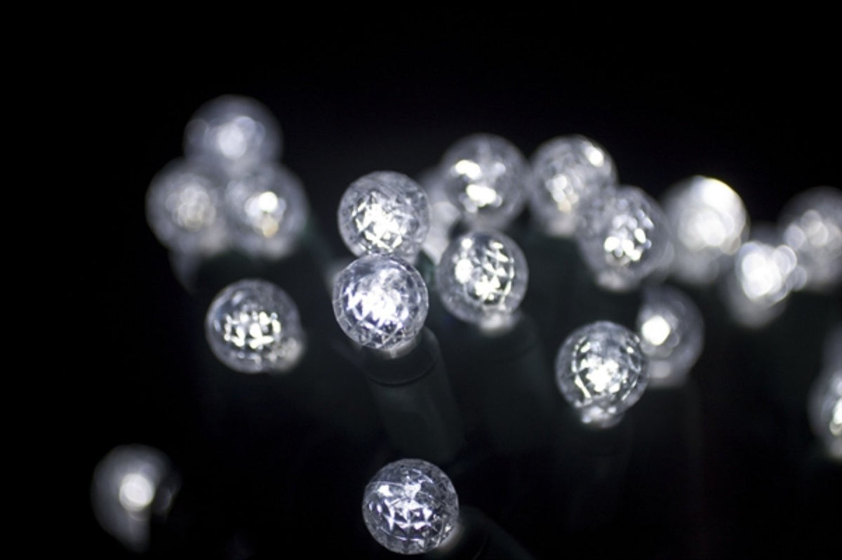 Seasonal Source 34613R-B G12 Pure White String Lights, 4" Spacing - Atlantic Lighting